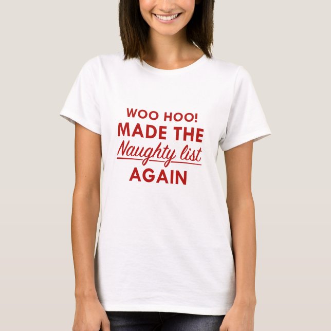 T-shirt Liste de vilains (Devant)
