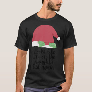 T-shirt Liste de vilains Père Noël Chapeau de Père Noël
