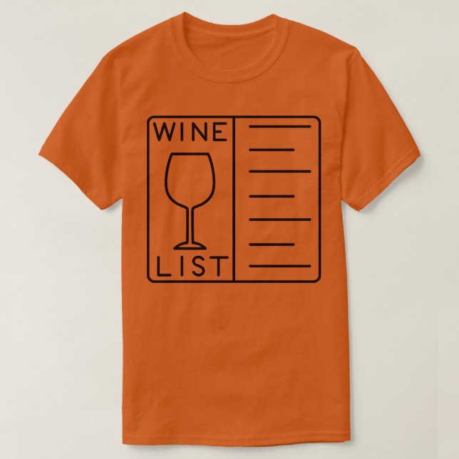 T-shirt Liste de vins (Design devant)