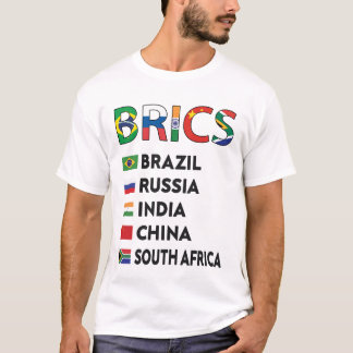 T-shirt Liste des pays de Brics, drapeau de Brics