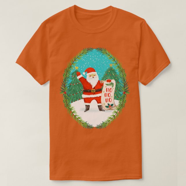T-shirt Liste des Santas (Design devant)