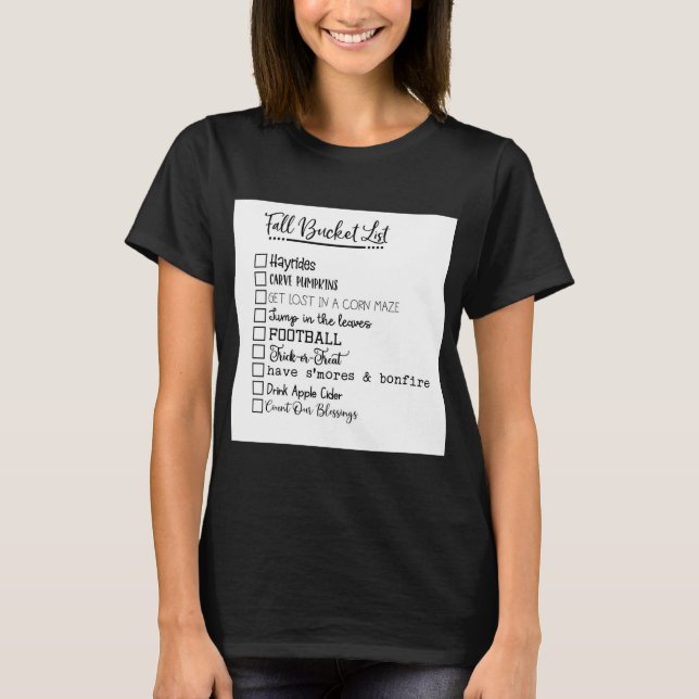 T-shirt Liste des seaux d'automne femmes (Devant)
