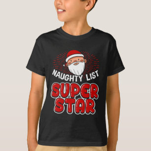T-shirt Liste des vilains Super Star Noël - Père Noël Chap