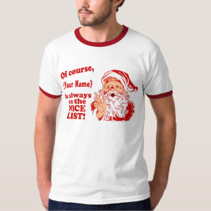 T-shirt Liste gentille personnalisée