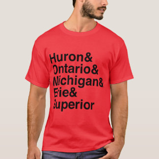 T-shirt Liste Helvetica Grands Lacs