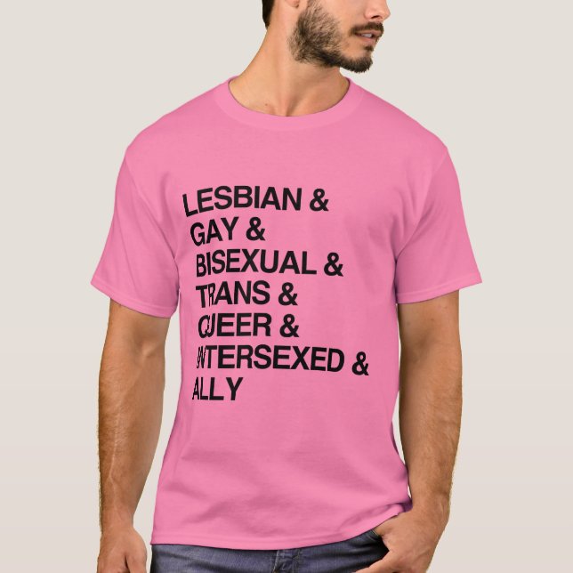 T-SHIRT LISTE LGBTQI (Devant)