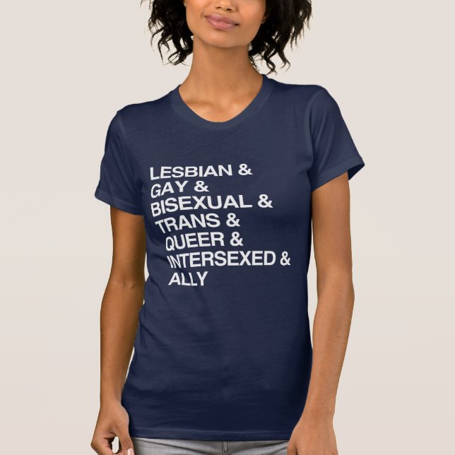 T-SHIRT LISTE LGBTQI (Devant)