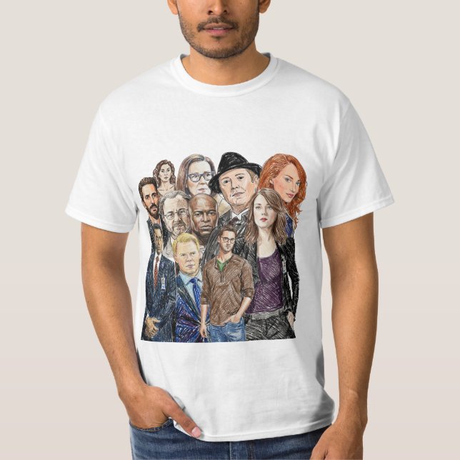 T-shirt Liste noire - Collage (Devant)