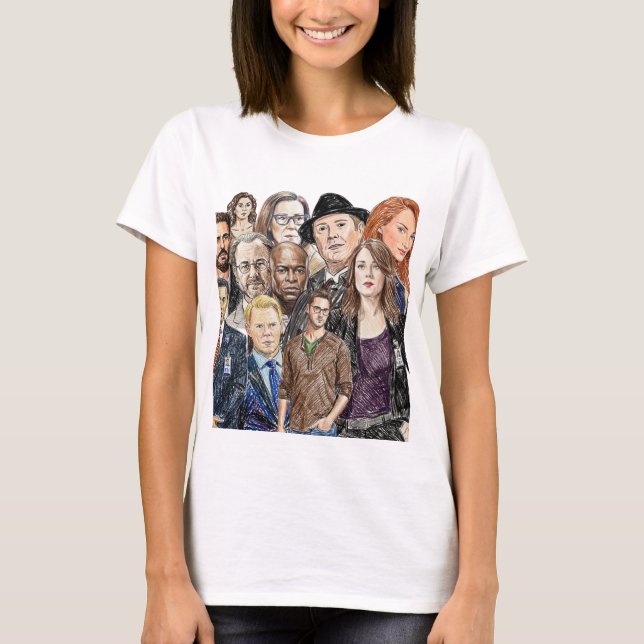 T-shirt Liste noire - Collage (Devant)