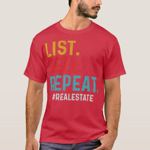 T-shirt Liste Vendre Répéter Immobilier