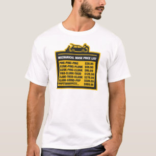 T-shirt Listes des prix mécaniques de bruit