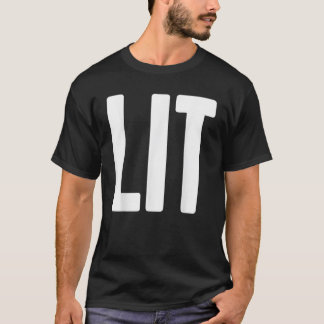 T-shirt LIT Awesome Big Bold Texte Drôle Nouveauté pour le
