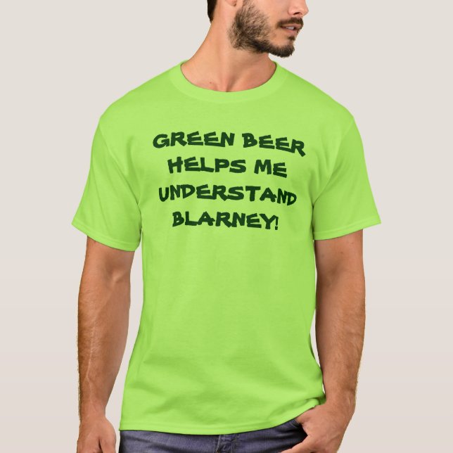 T-SHIRT LIT DE BIÈRE VERTE IRLANDAISE (Devant)