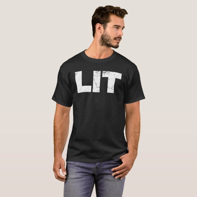 T-shirt LIT | EDM et conception de festival de musique (Devant entier)