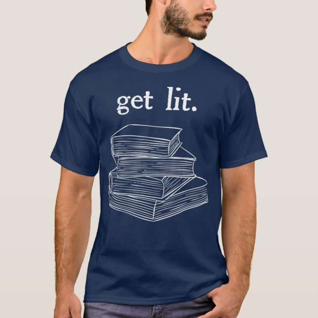 T-shirt Lit Lit Livre Nerd Drôle Littérature (Devant)