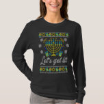 T-shirt Lit Lit Ugly Hanoukka Menorah Chanukah Jew Me<br><div class="desc">Lit Lit Ugly Hanoukka Menorah Chanukah Juif Hommes Femmes 2</div>