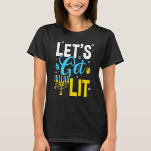 T-shirt Lit Menorah Hanoukka juive