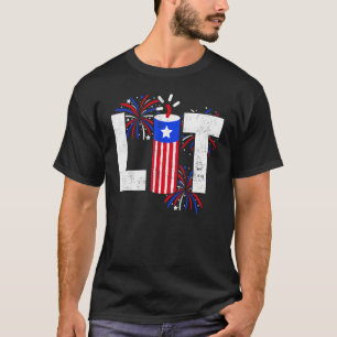 T-shirt Lit Patriotique Américain Usa Fireworks 4 juillet