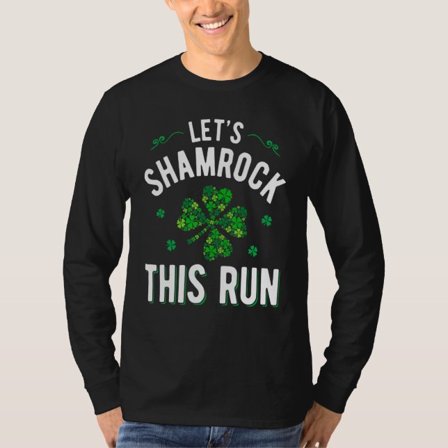 T-shirt Lit Shamrock This Run Irish (Devant)