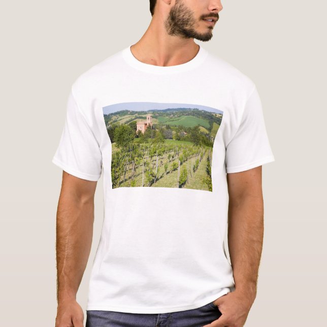 T-shirt L'Italie, Bologna, vue par le vignoble à Chiesa (Devant)