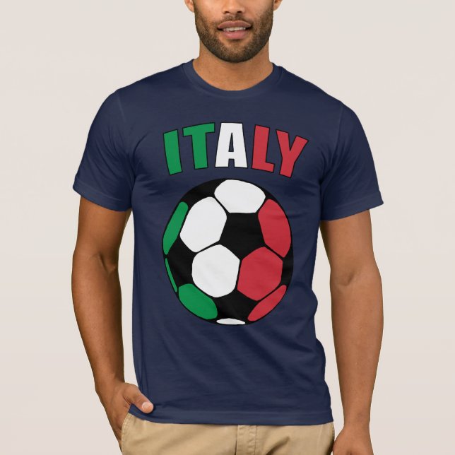 T-shirt L'Italie Footy (foncé) (Devant)