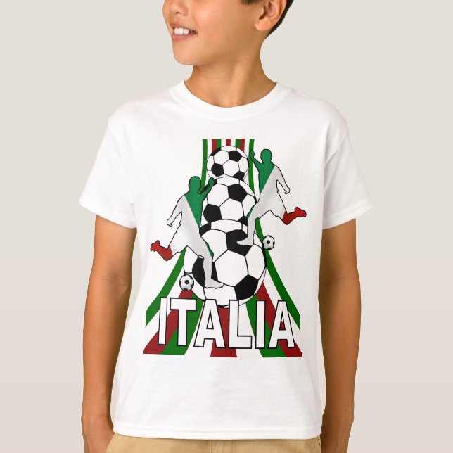 T-shirt L'Italie Italie, le football aa du football (Devant)