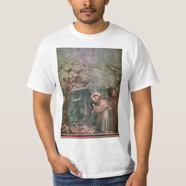 T-shirt L'Italie, l'Assisi, le St Francis et les oiseaux (Devant)