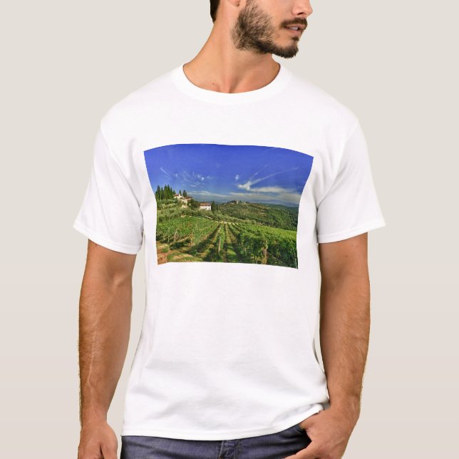 T-shirt L'Italie, Toscane, Greve. Les vignobles de (Devant)