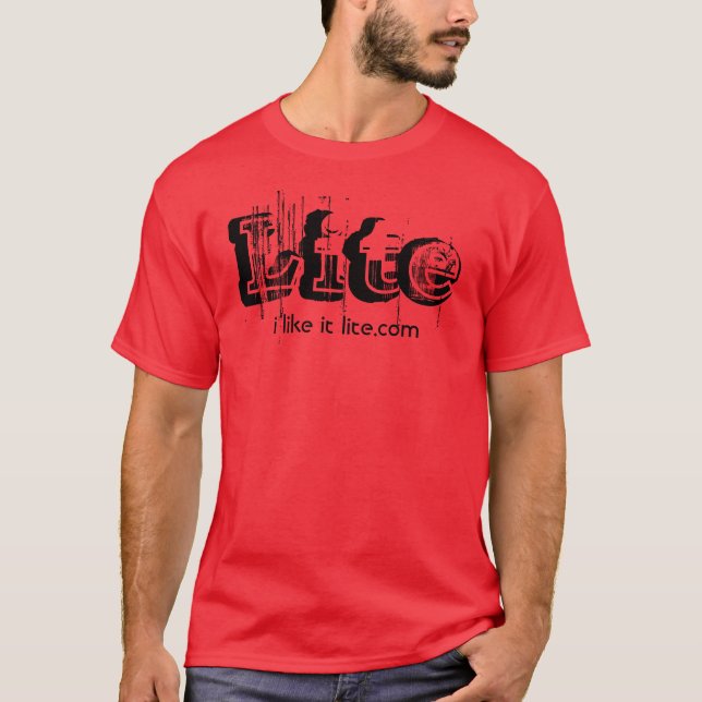 T-shirt Lite, je l'aime lite.com (Devant)