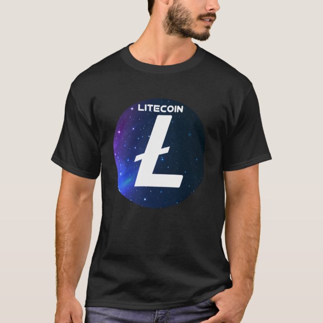 T-shirt Litecoin CryptoCurrency Space Galaxy LTC Crypto Mo (Devant)