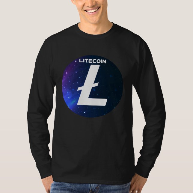 T-shirt Litecoin Cryptocurrency Space Galaxy LTC Crypto Mo (Devant)