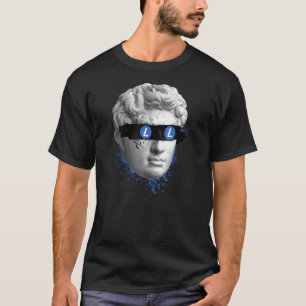 T-shirt Litecoin Ltc Blind Statue Crypto Art Moderne Crypt