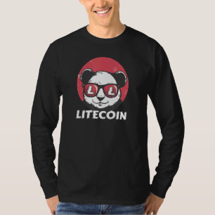 T-shirt Litecoin Ltc Cute Crypto Panda Lunettes de soleil 