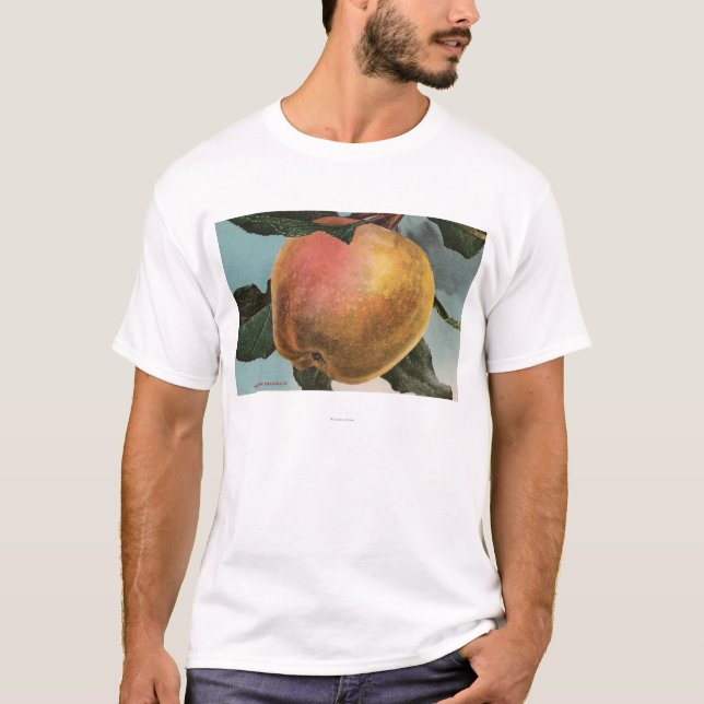 T-shirt Lithographie de Chromo de fruit de l'hiver blanc (Devant)