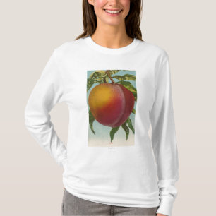 T-shirt Lithographie de Chromo de fruit de PeachFruitState
