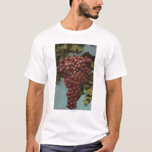 T-shirt Lithographie de Chromo de fruit des raisins de la