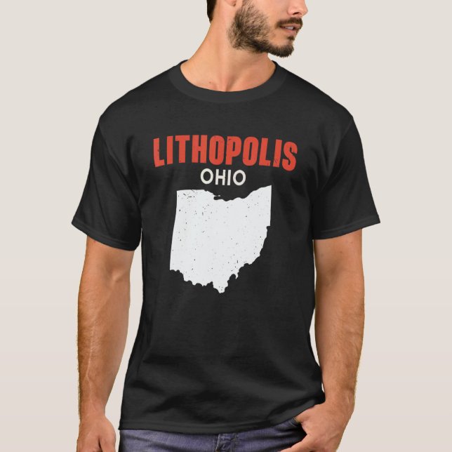 T-shirt Lithopolis Ohio USA State America Travel Ohioan (Devant)