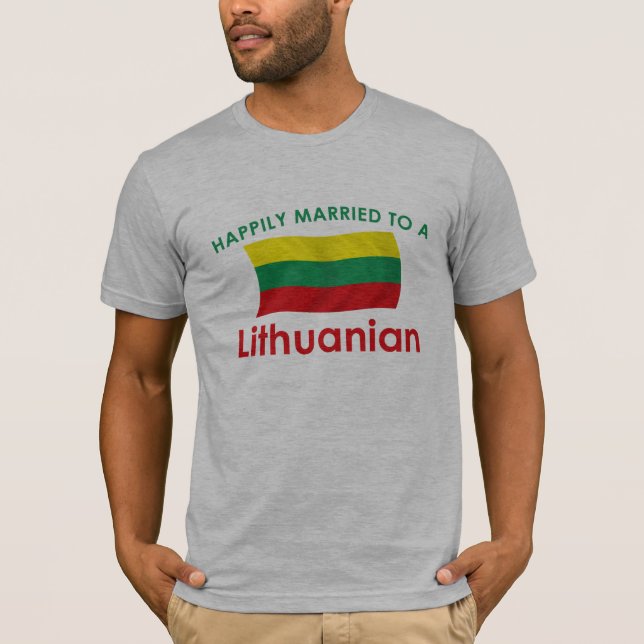 T-shirt Lithuanien heureusement marié (Devant)