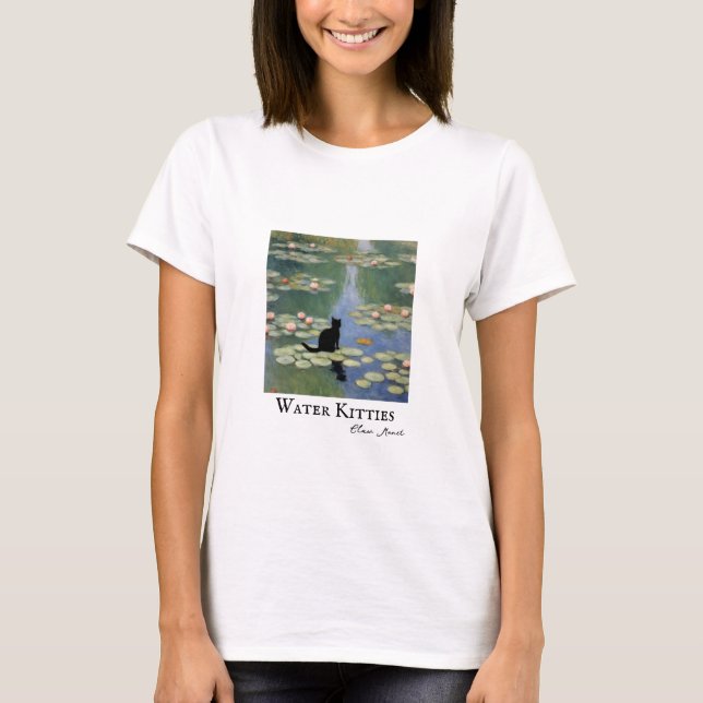 T-shirt Lits d'eau Monet Claw Pond de chat (Devant)
