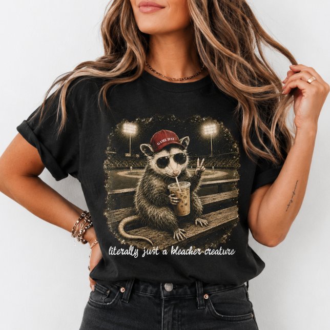 T-shirt Littéralement juste une créature de gradins Opossu (Créateur téléchargé)