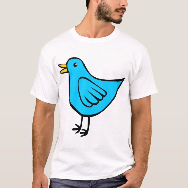T-shirt Little Bird - Bleu (Devant)
