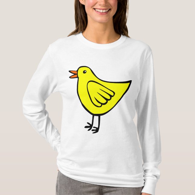 T-shirt Little Bird - Jaune (Devant)