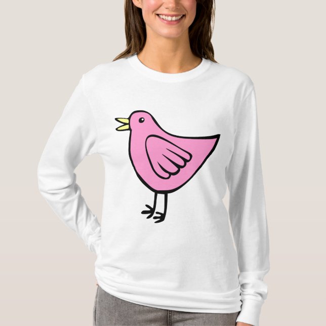 T-shirt Little Bird - Rose (Devant)