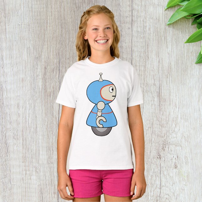 T-shirt Little Blue Robot Girls (Créateur téléchargé)