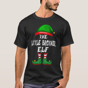 T-shirt Little Brother Elf Family Group Christmas Party Pa