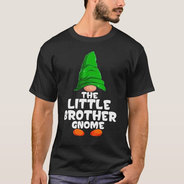 T-shirt Little Brother Gnome Matching Family Group Christa (Devant)