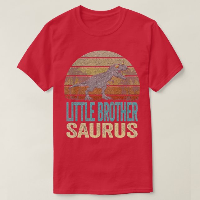 T-shirt Little Brothersaurus Rex Dinosaur Little Brother (Design devant)
