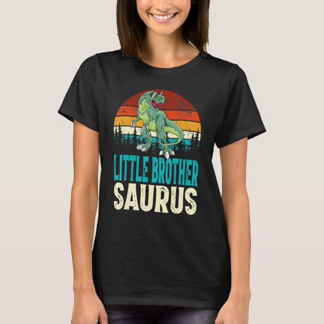 T-shirt Little Brothersaurus Rex Dinosaur Little Brother (Devant)