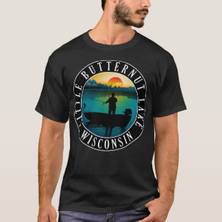 T-shirt Little Butternut Lake Wisconsin Pêche