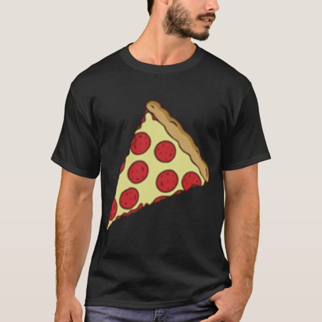 T-shirt Little Cheesy Pepperoni Pizza Slice (Devant)
